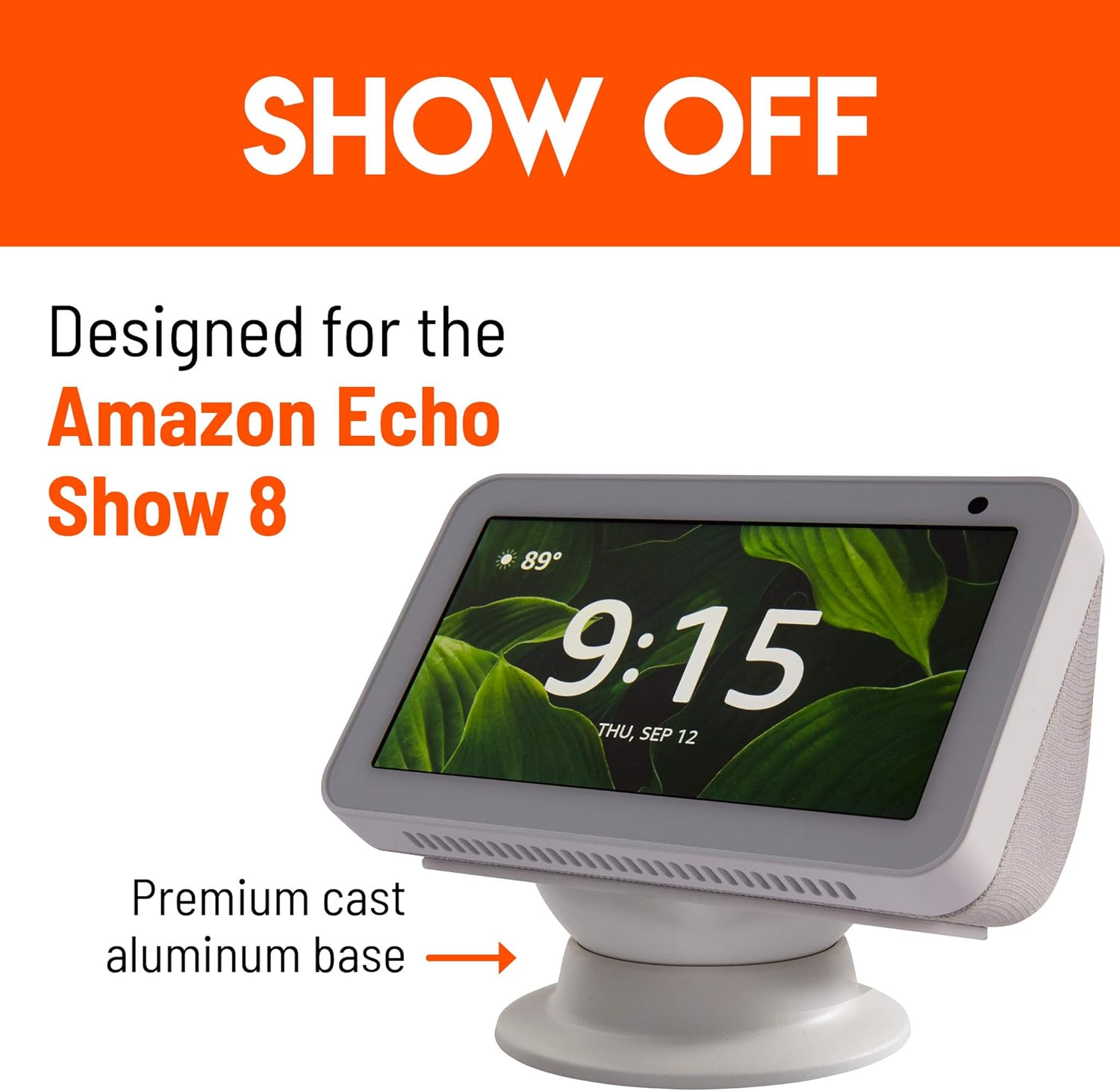 Enhance Your Echo Show 8 Experience with the Made for Amazon Tilt + Swivel Stand